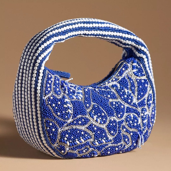 Anthropologie Handbags - NWT The Tate Beaded Bag: Leaf Edition by Anthropologie